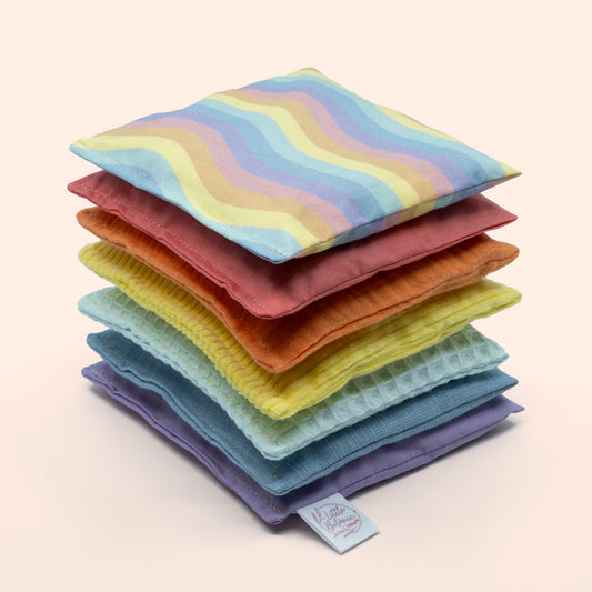 Sensorische ballonbal & pittenzakjes set - Pastel