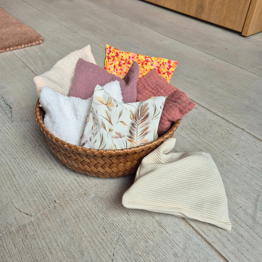 Opbergmandje met bamboe deksel - Sienna - medium