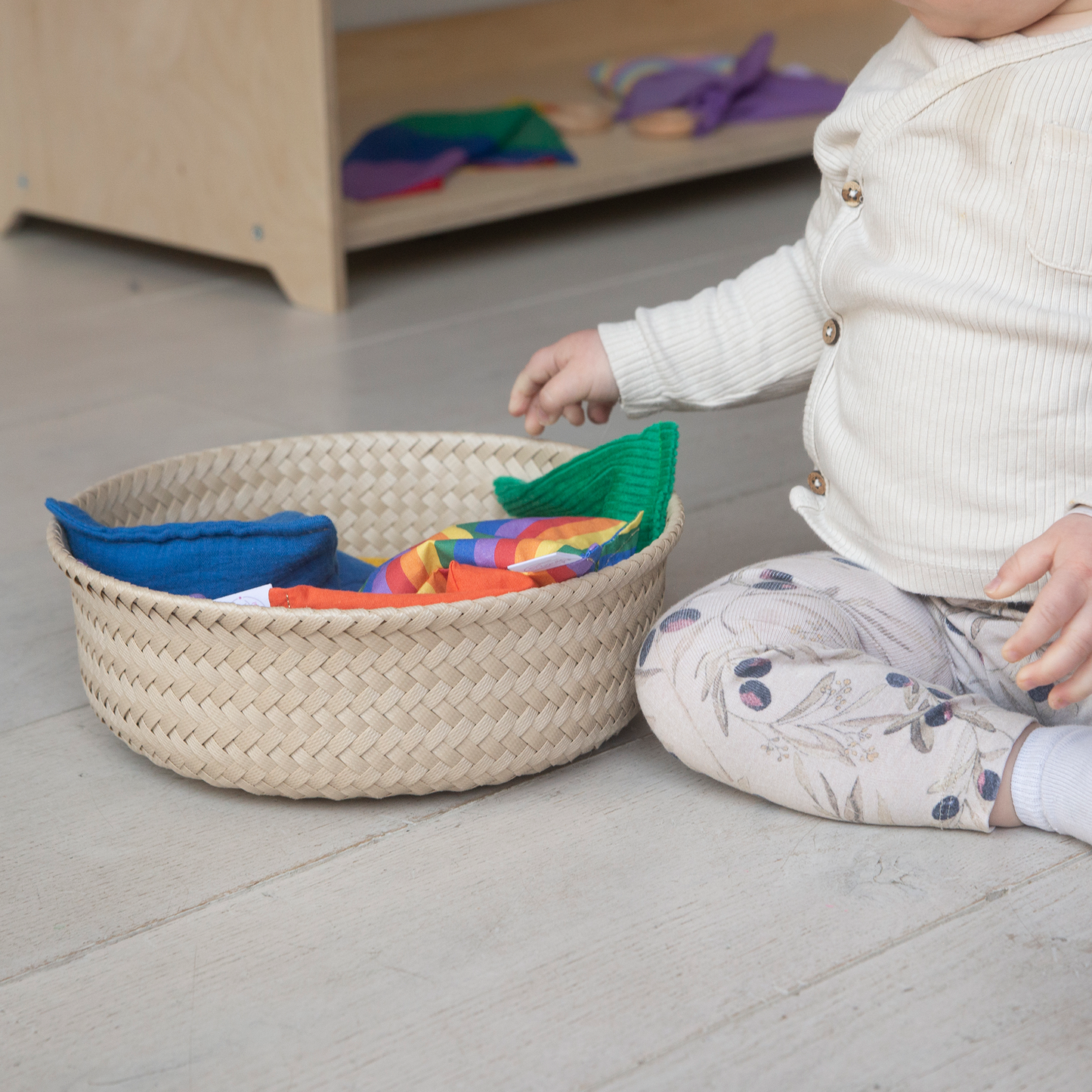 Baby speelgoed regenboog pittenzakjes