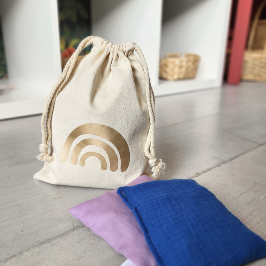 Opbergzakje eco-katoen - regenboog