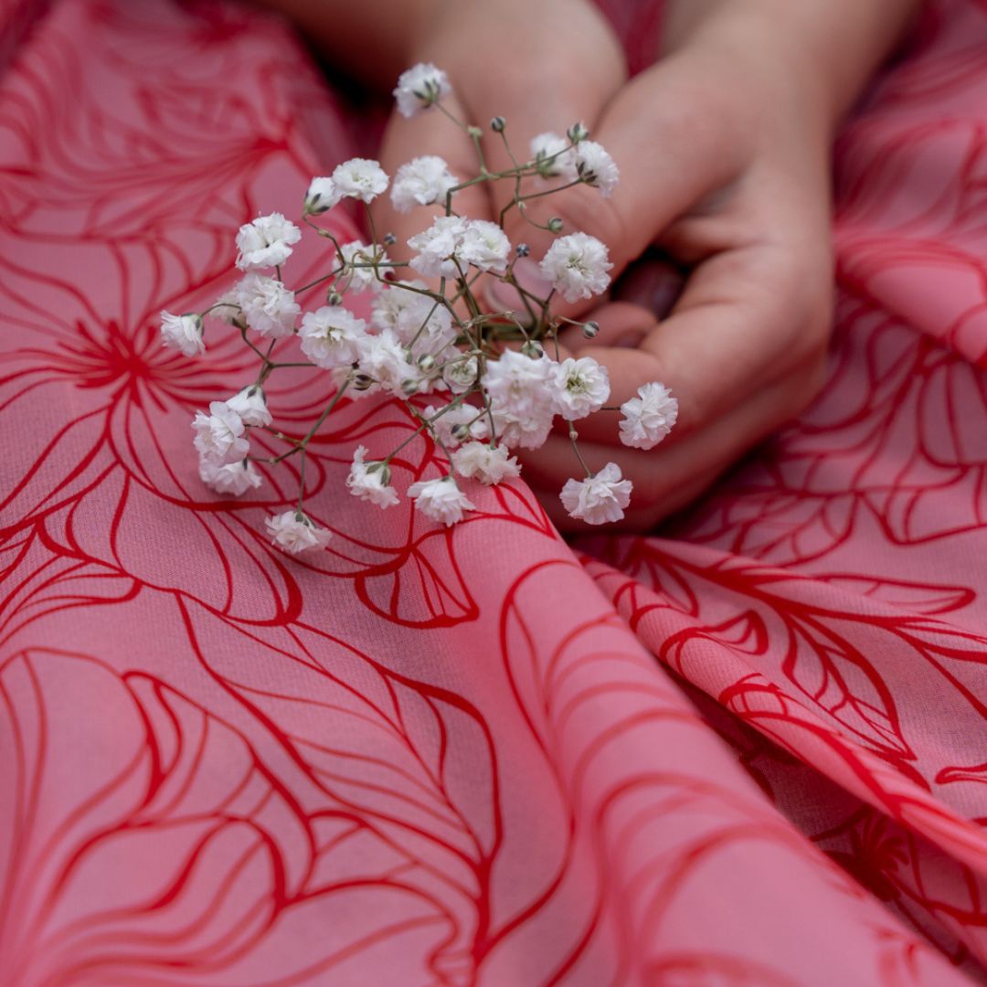 Playcycle speeldoek medium - 65cm - Botanicals Lichtrood