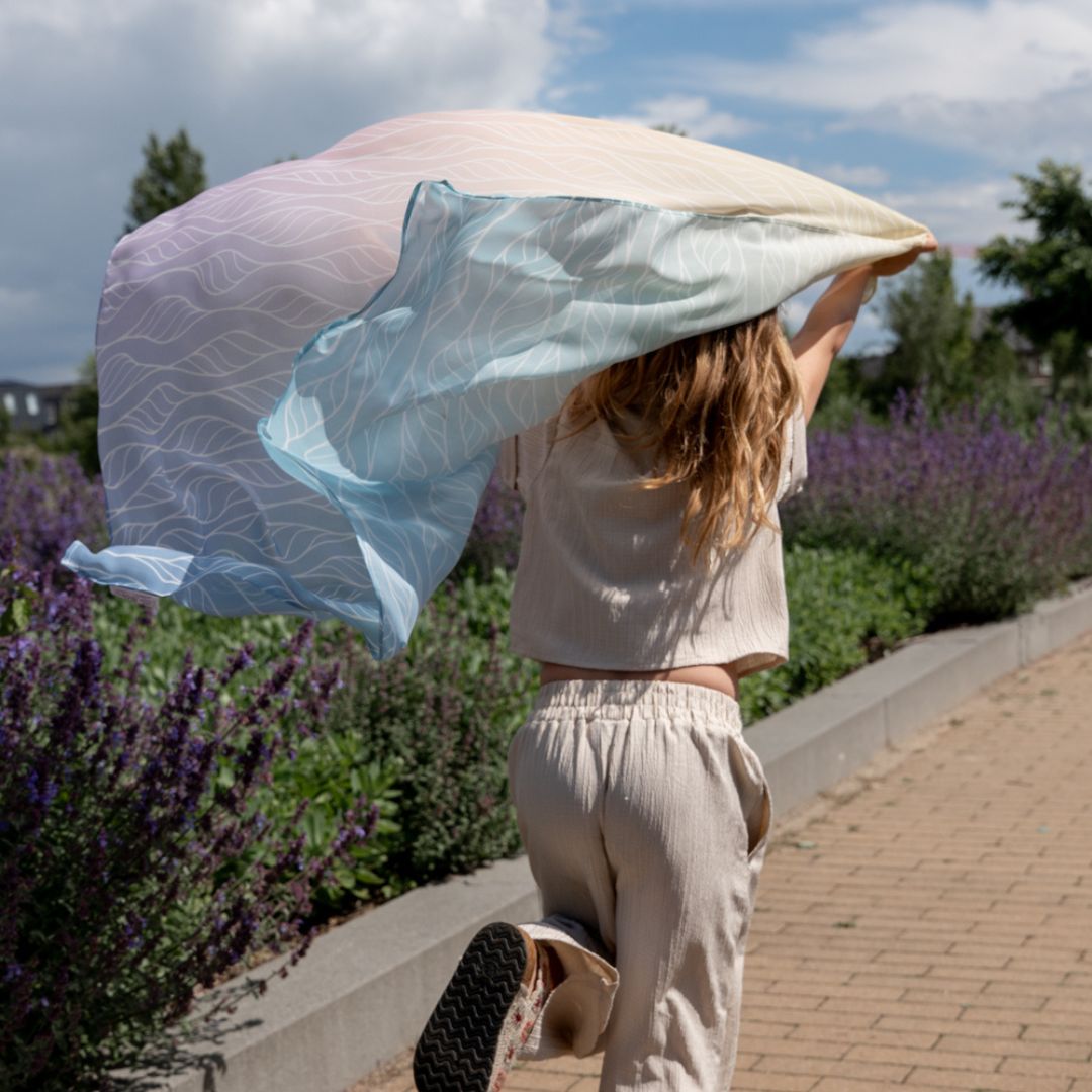 Playcycle speeldoek groot - 95cm - Ombre Rainbow