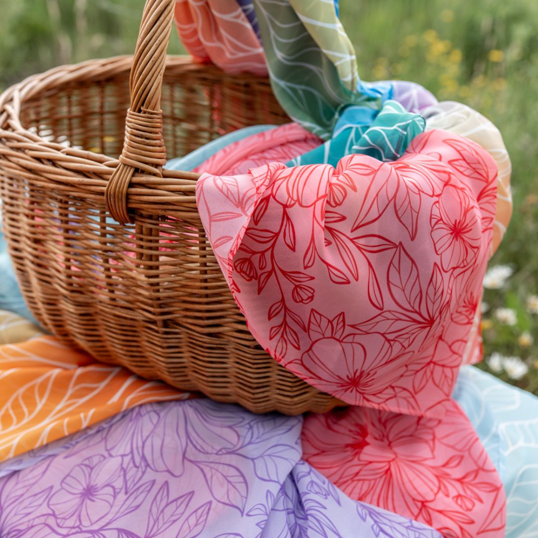 Playcycle speeldoek medium - 65cm - Botanicals Lichtrood