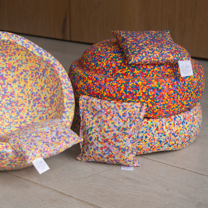 Confetti pittenzakjes in stapelstein kleuren