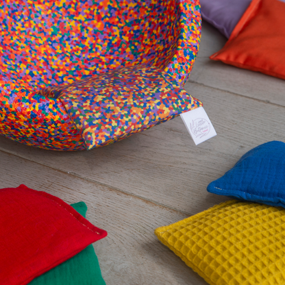 Stapelstein regenboog confetti pittenzakje