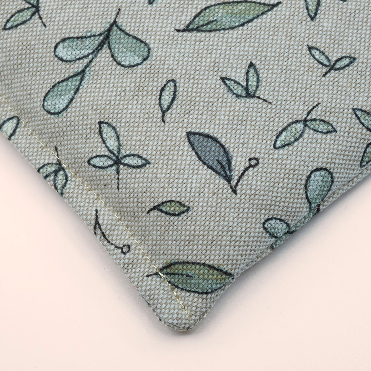 Bean Bag Loose - Linen Green Leaves
