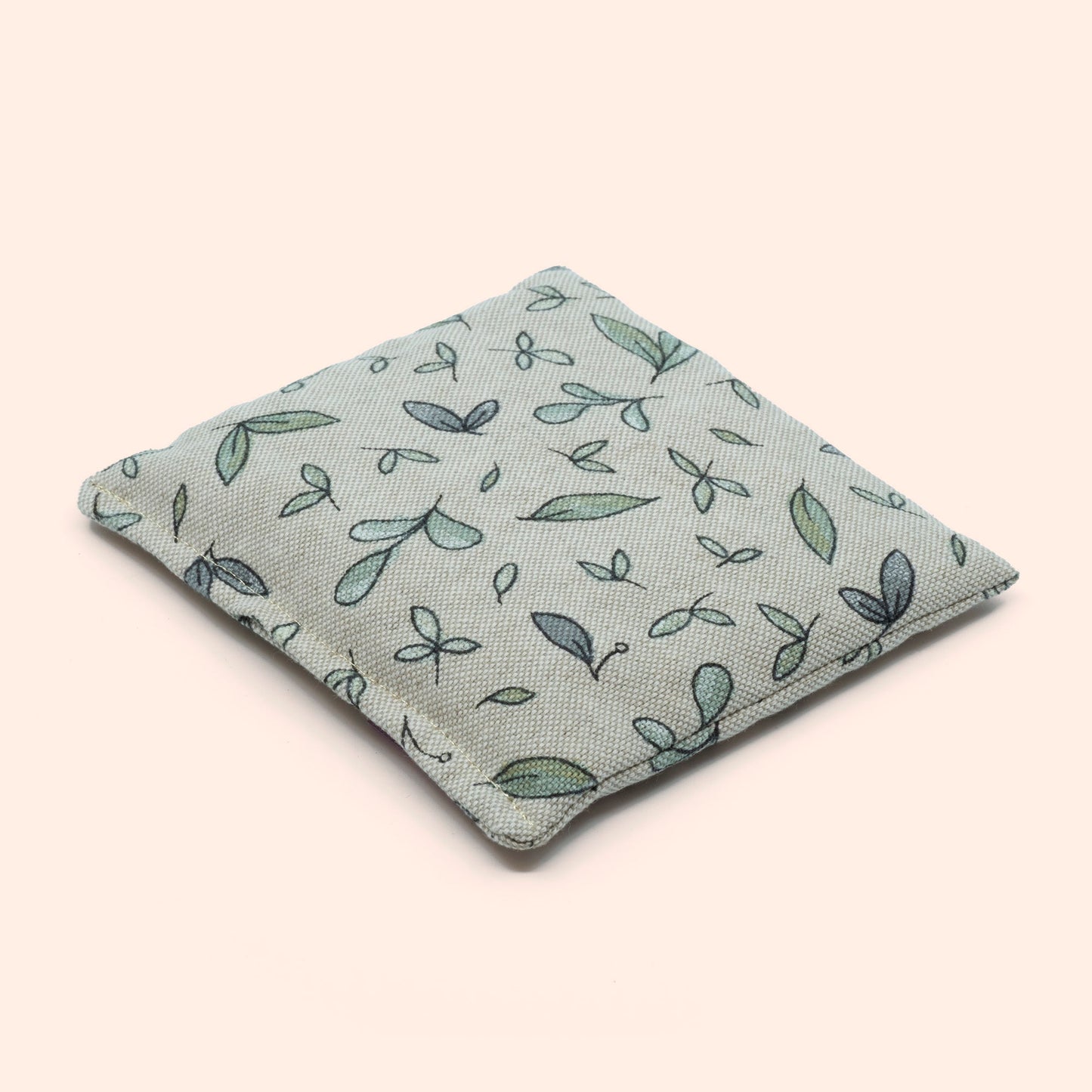 Bean Bag Loose - Linen Green Leaves
