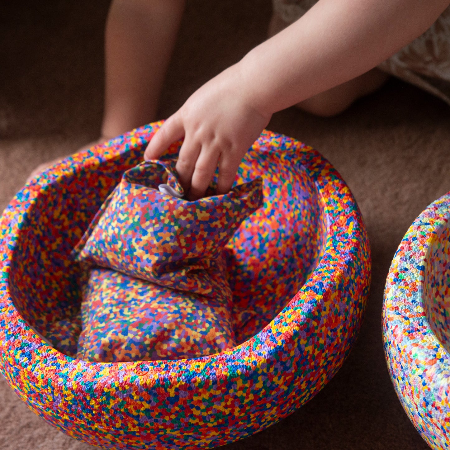 Stapelstenen regenboog confetti pittenzakje