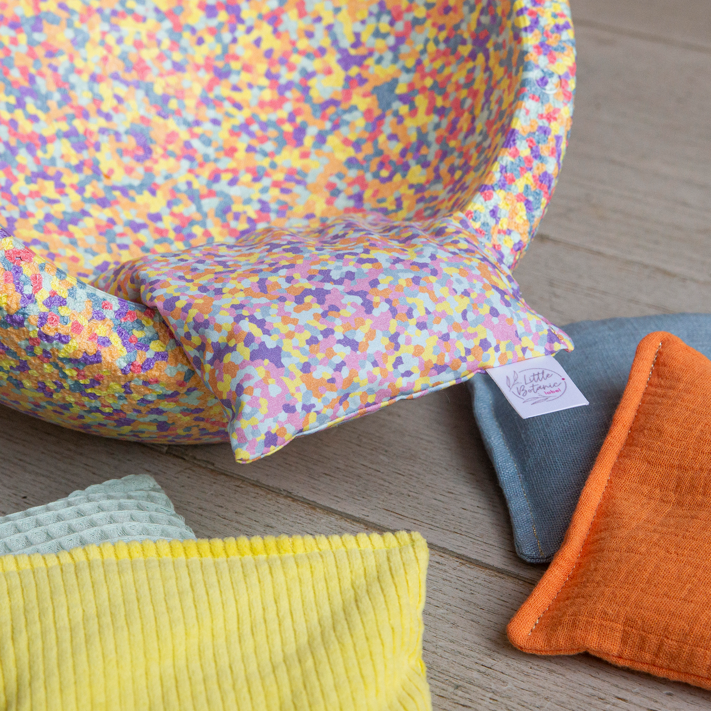 Pastel confetti pittenzakje bij Stapelstein