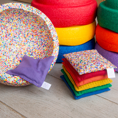 Stapelstein accessoire regenboog pittenzakjes