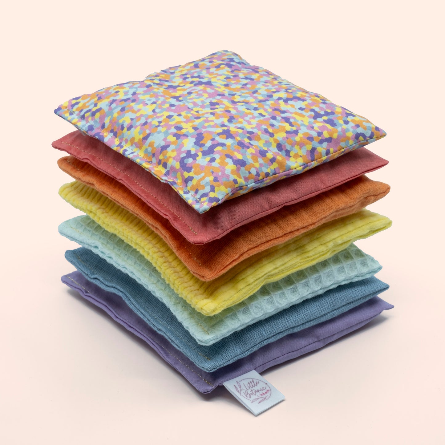 stapelstein pastel pittenzakjes met pastel confetti