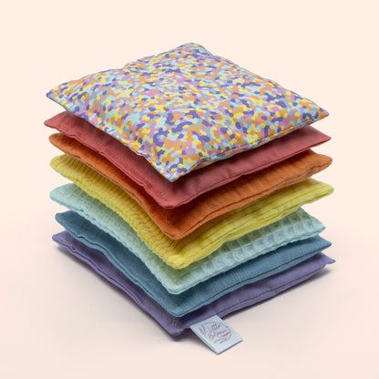 stapelstein pastel pittenzakjes met pastel confetti