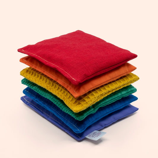 Kleurrijke pittenzakjes sensorisch speelgoed