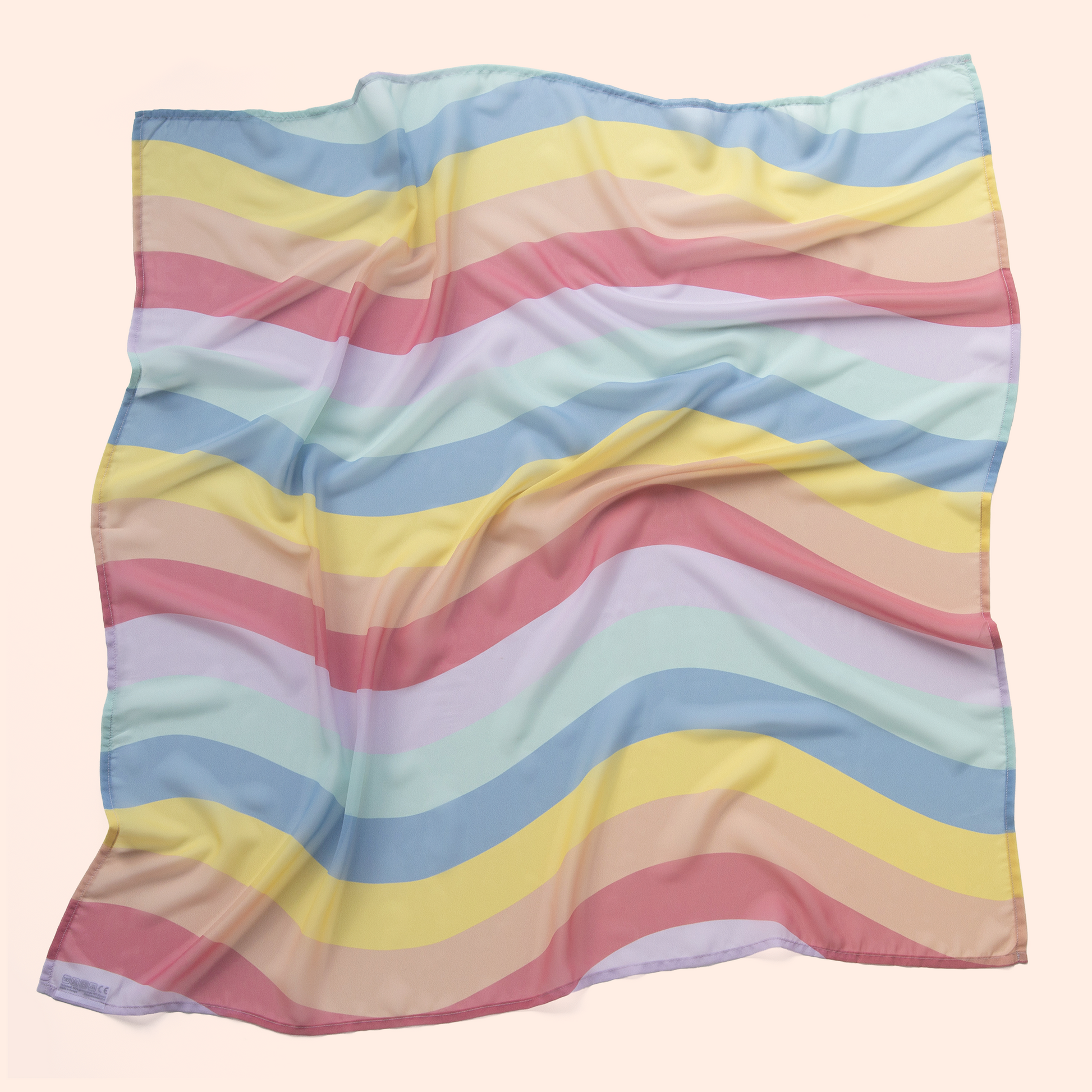 Grote speeldoek regenboog pastel waves