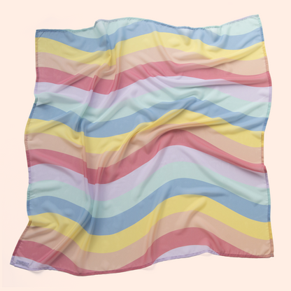 Grote speeldoek regenboog pastel waves