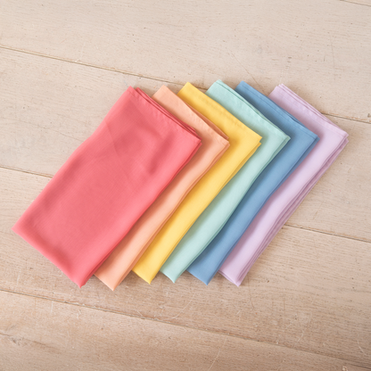 Playcycle pastel play cloths set of 6, 65cm