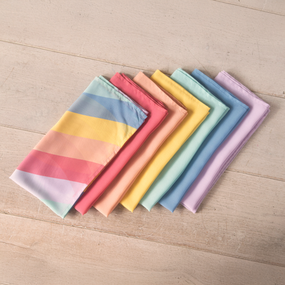 Playcycle pastel play cloths set of 7, 95 cm