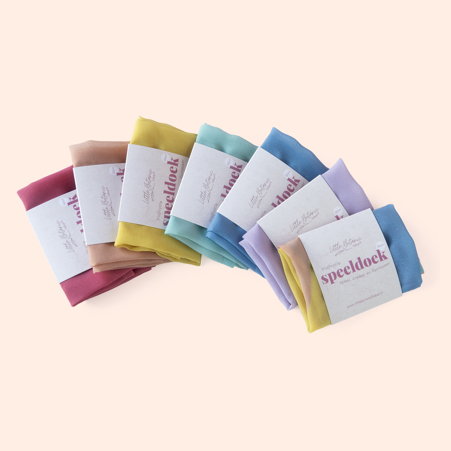 speeldoeken pastel regenboog set klein