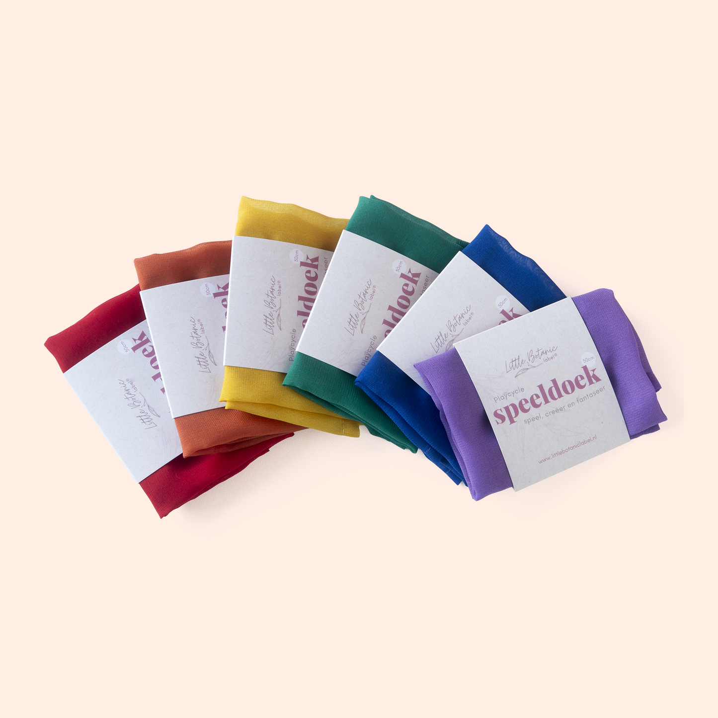 Playcycle speeldoeken regenboog set 6-delig 30cm