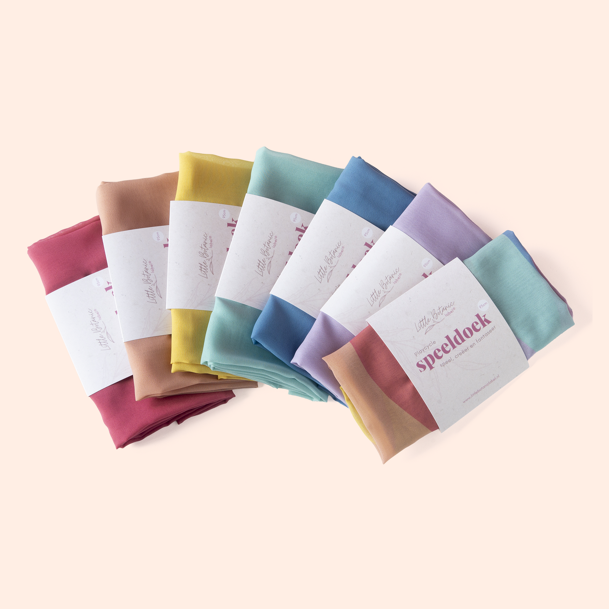 regenboog pastel speeldoeken set groot