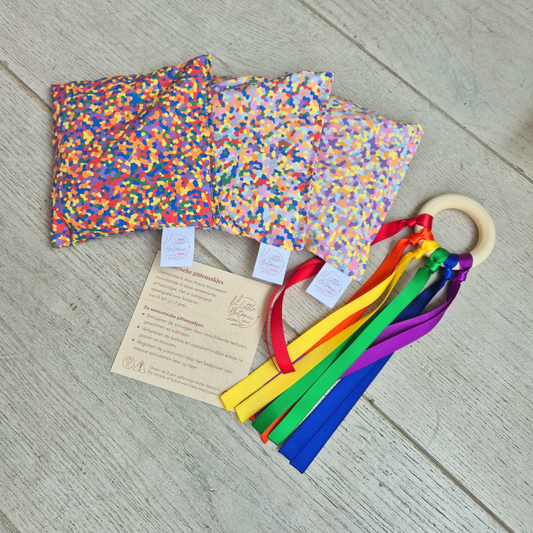 Kraamcadeau met duurzaam speelgoed - Confetti