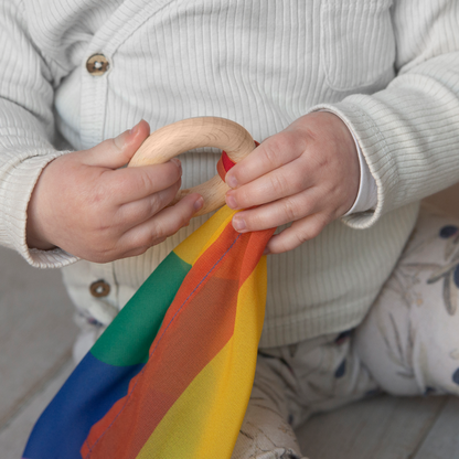 Duurzaam kraamcadeau paars – met pittenzakjes & speeldoek