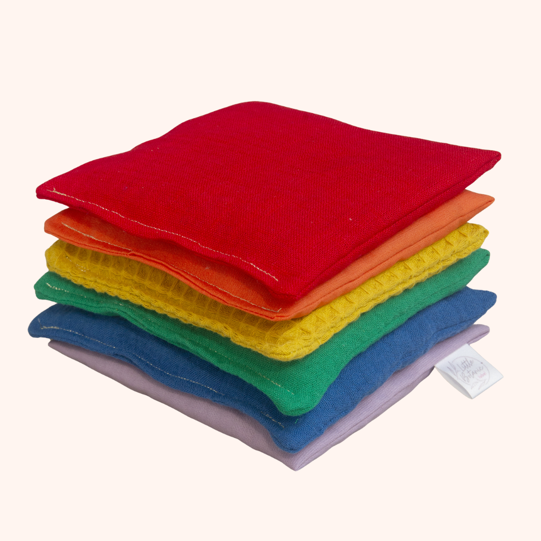 Open einde baby speelgoedset (0–2 jaar) – Regenboog