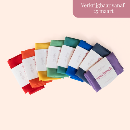 Playcycle speeldoeken regenboog set 8-delig 30cm COMING SOON