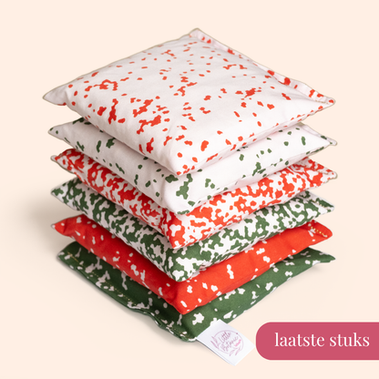 Sensory bean bags - Confetti's Red, Blush &amp; Dark Green Christmas special - 6 pieces